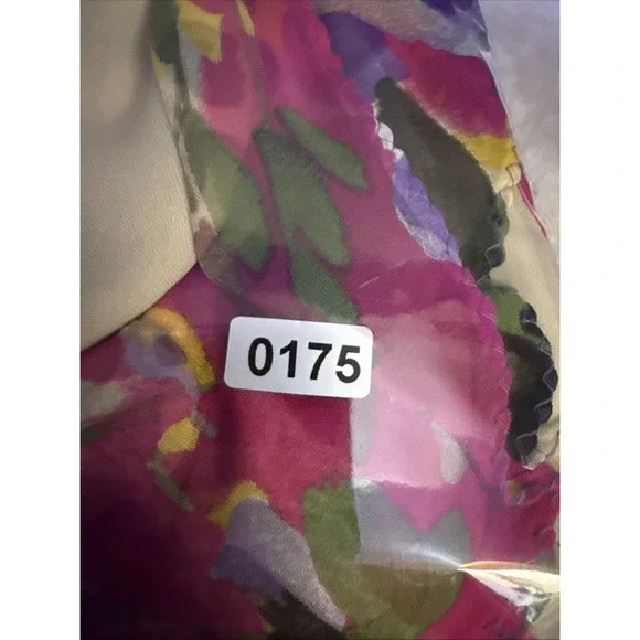 Suzi Chin Maggy Boutique Floral Ruffle Dress Size 4 Belted Spring & Summer - Picture 7 of 7